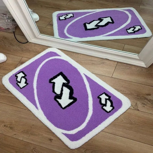 UNO Reverse Card Rug